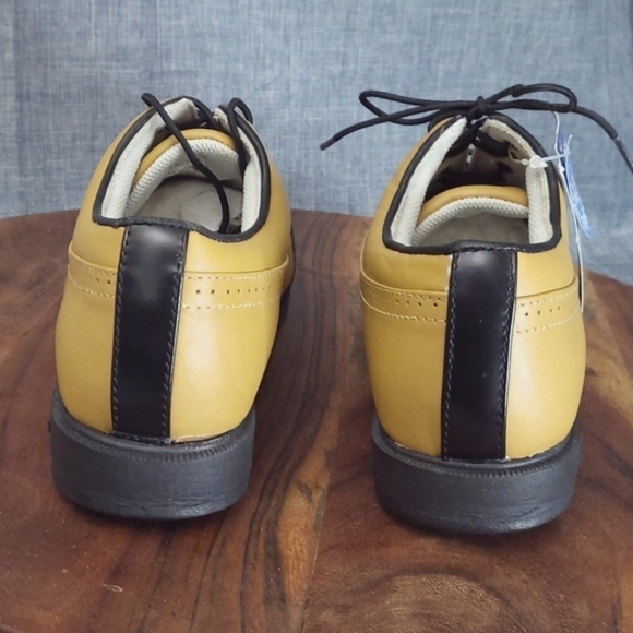Lady Fairway Colonial Leather Gold/Black Saddle Golf Shoes Sz 8 (fits like 7.0) - Picture 9 of 11